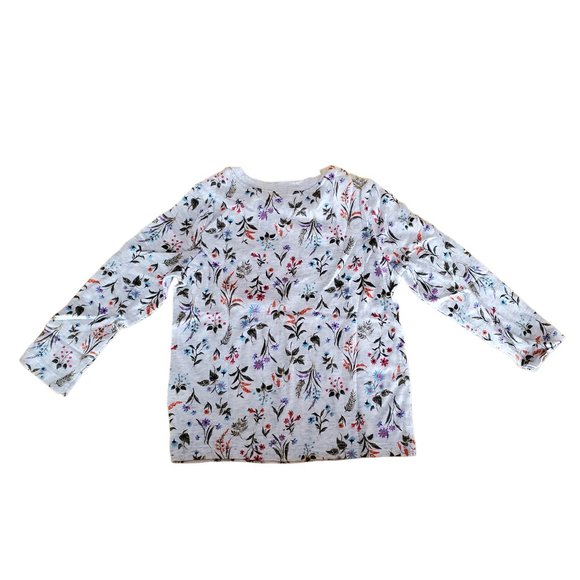 Old Navy Girls Long Sleeve Printed T Shirt. Size‎ 3T. Gray Floral. NWT. - Picture 1 of 1
